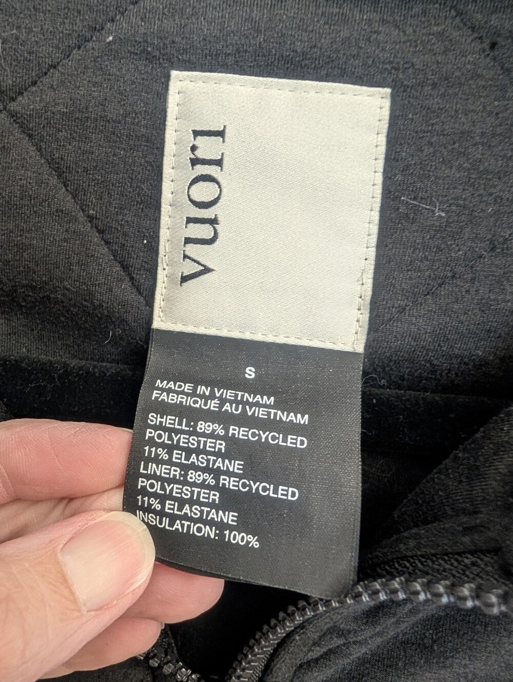 Vuori Halo Insulated Jacket Black Dreamknit Size Small - Picture 6 of 6
